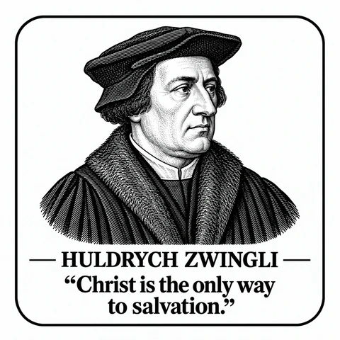 Original portrait and quote design: Huldrych Zwingli