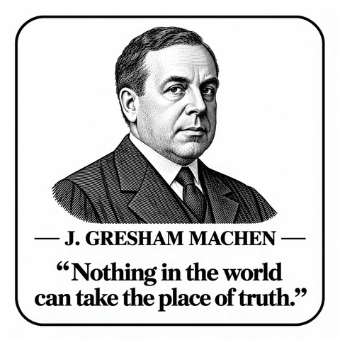 Original portrait and quote design: J. Gresham Machen