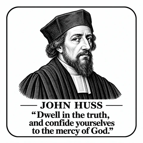 Original portrait and quote design: Jan Hus (John Huss)