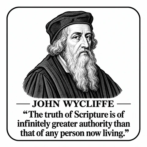 Original portrait and quote design: John Wycliffe