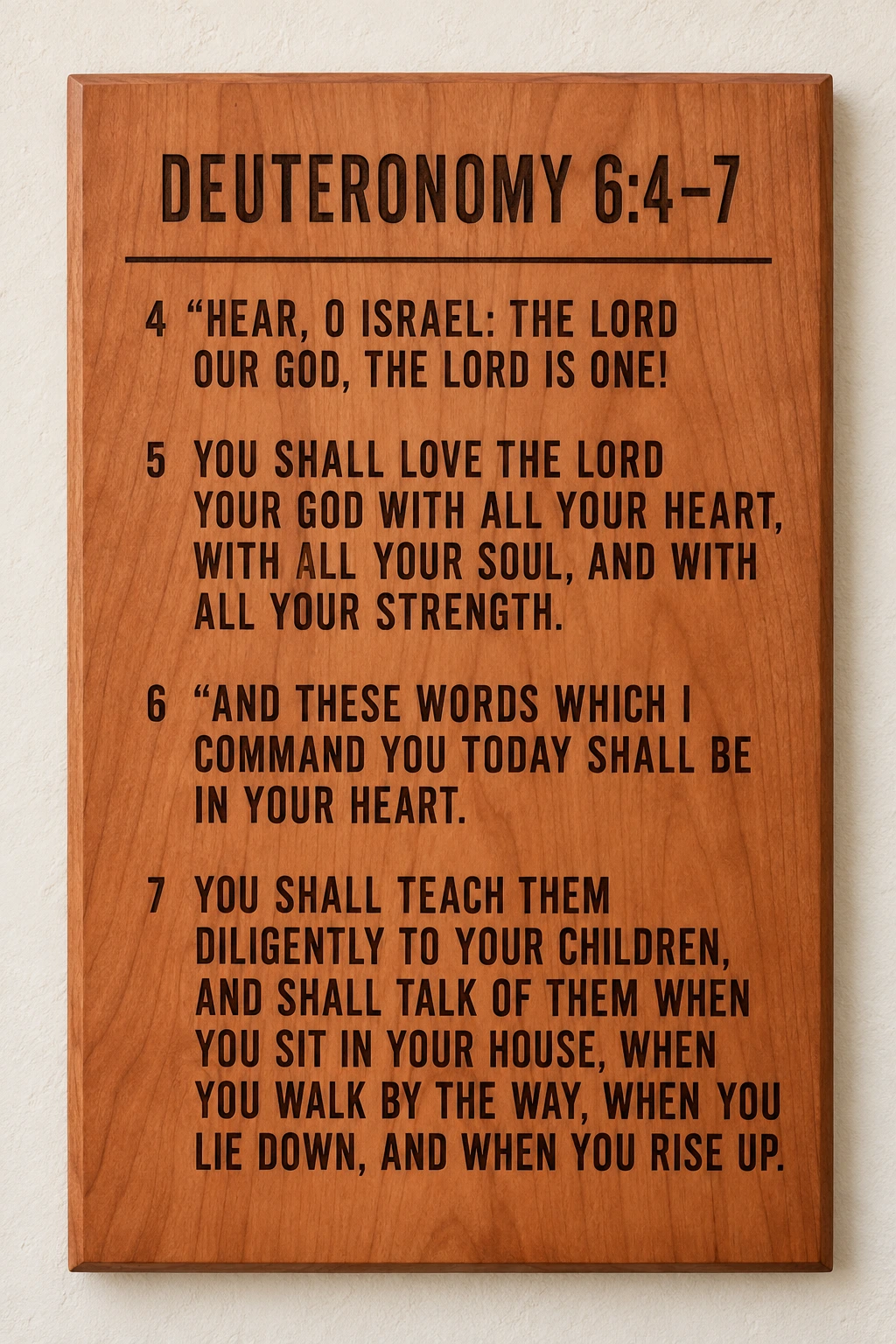 Deuteronomy 6:4–7 · NKJV · Cherry