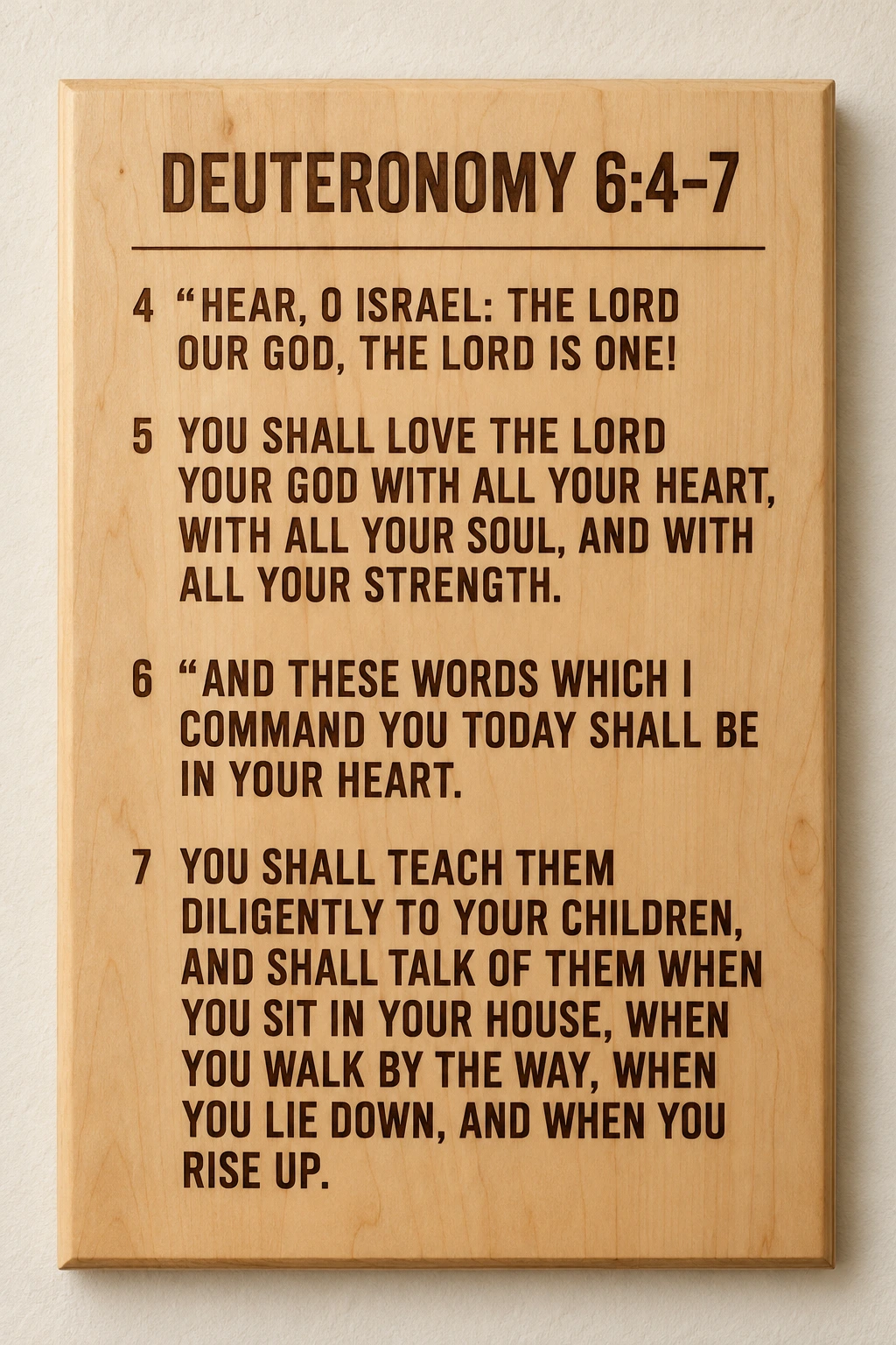 Deuteronomy 6:4–7 · NKJV · Maple