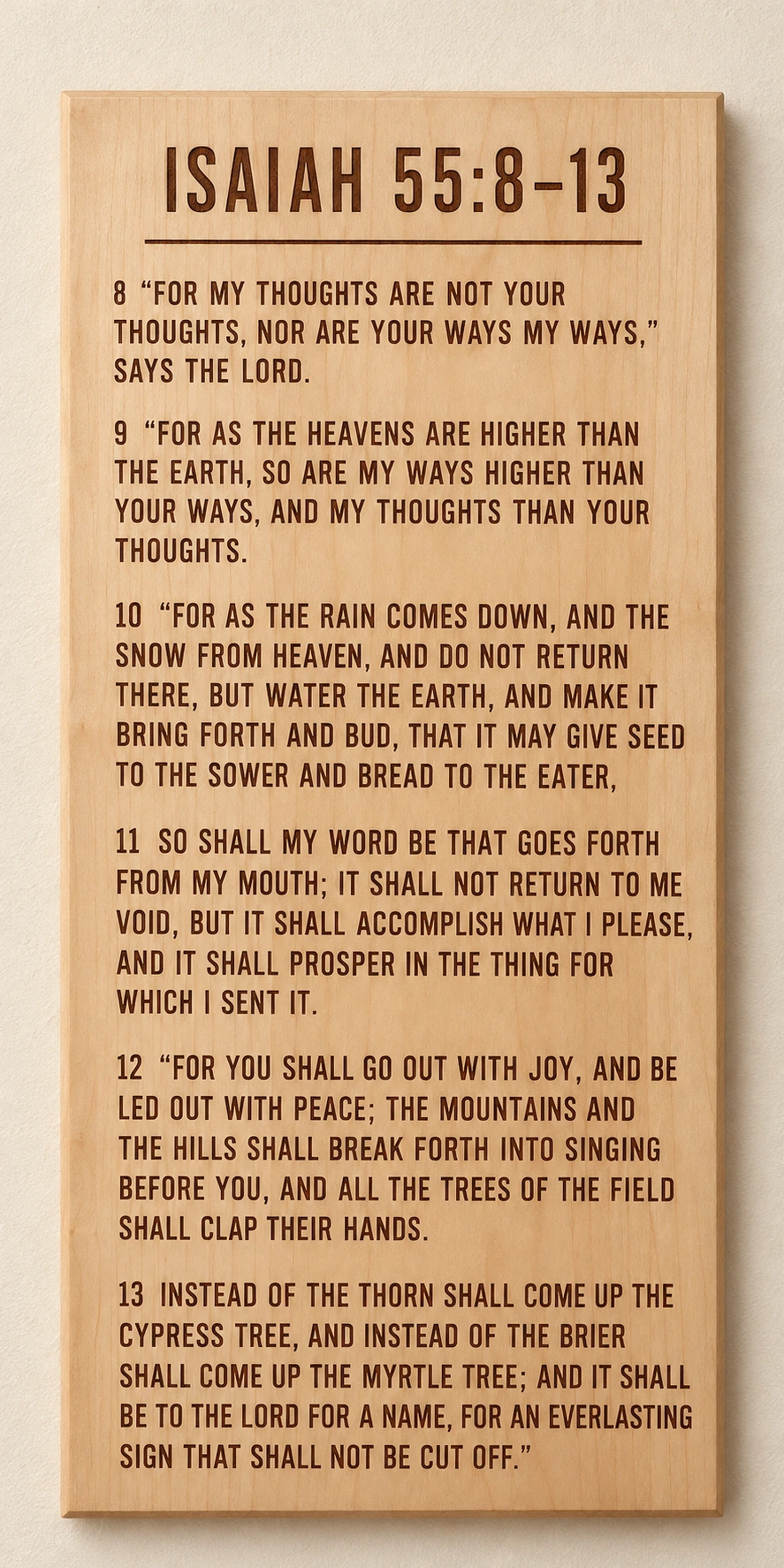 Isaiah 55:8–13 · NKJV · Maple