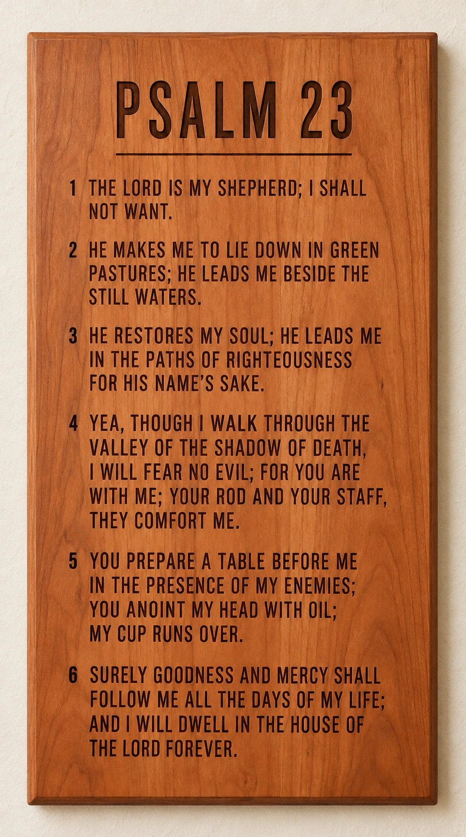 Psalm 23 · NKJV · Cherry