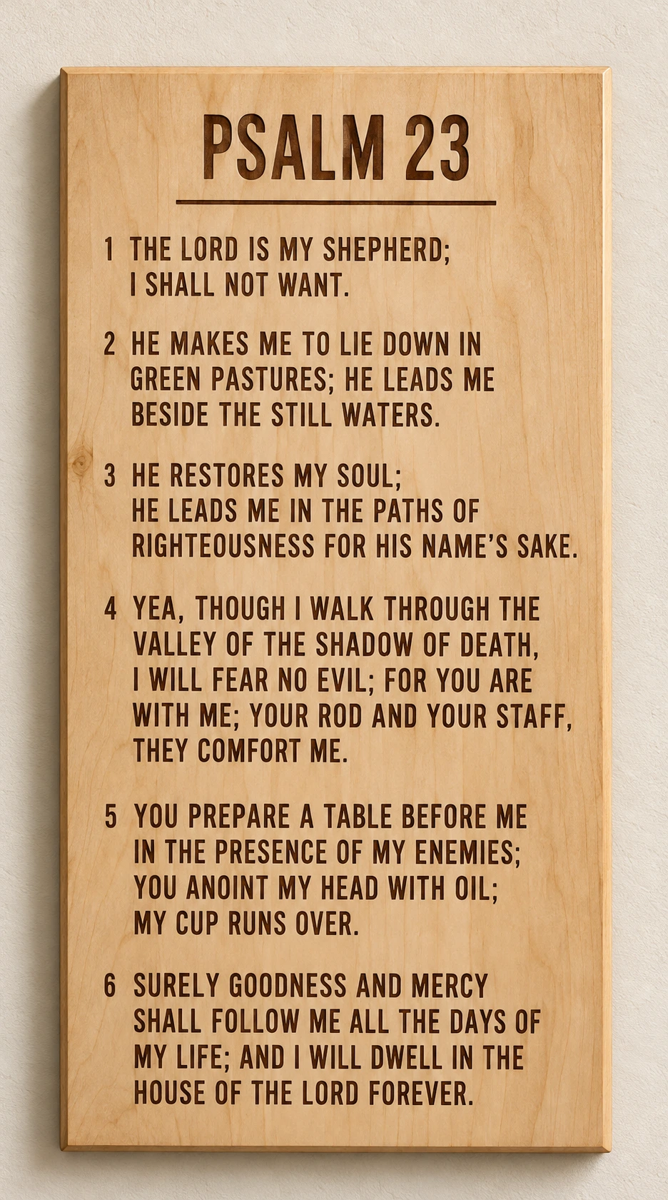 Psalm 23 · NKJV · Maple
