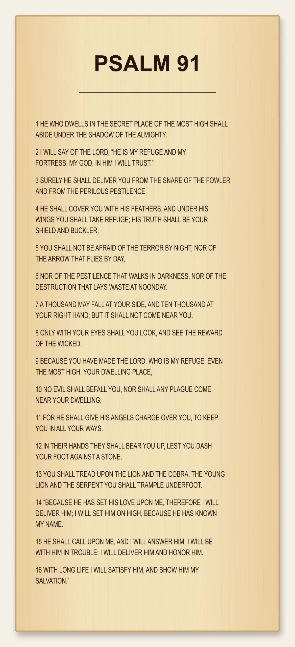 Psalm 91 · NKJV · Maple