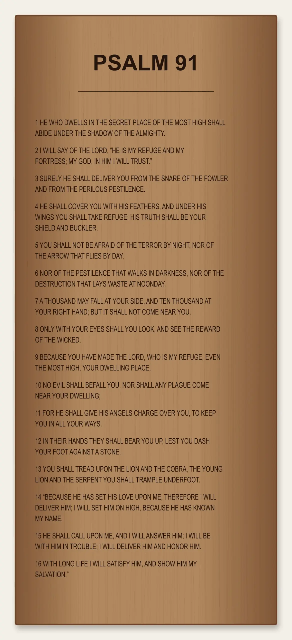 Psalm 91 · NKJV · Walnut
