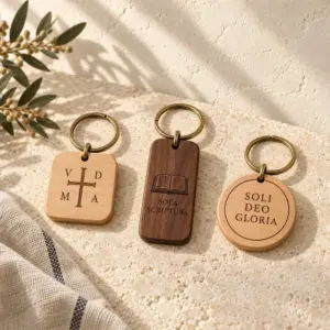 Reformation motto keychains